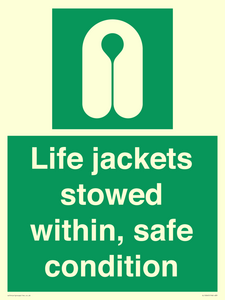 Life jackets stowed within
